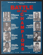 Load image into Gallery viewer, 1988 Boxing Program Battle Of The Champs Caesars Palace Vegas - George Foreman
