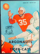 1960 Exhibition Stadium CFL Football Program Toronto Argos v Hamilton Tiger Cats