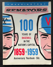 Load image into Gallery viewer, 1959 Washington Senators 100th Anniversary MLB Baseball Yearbook Vintage
