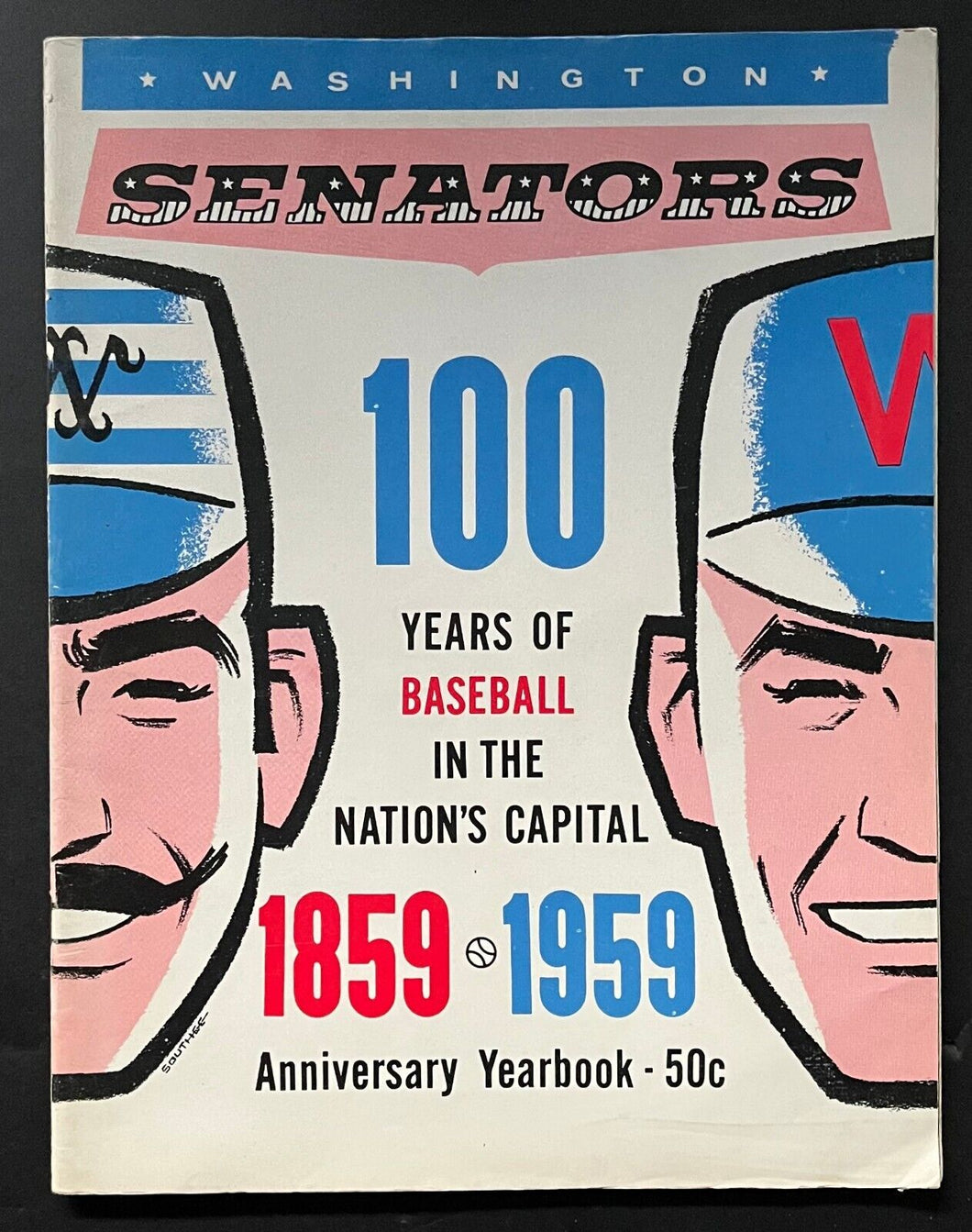 1959 Washington Senators 100th Anniversary MLB Baseball Yearbook Vintage