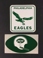 NFL Decal Stickers Football New York Jets + Philadelphia Eagles USA American