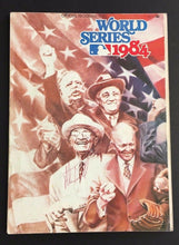 Load image into Gallery viewer, 1984 World Series Program Detroit Tigers vs San Diego Padres Signed Alan Trammel
