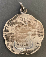 Load image into Gallery viewer, 1924 Toronto City Playgrounds Baseball Medal Sterling Silver Vintage Antique
