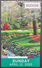 Load image into Gallery viewer, 2020 Masters Tournament Ticket PGA Dustin Johnson Augusta National Golf Club
