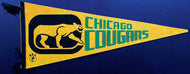 1970's Chicago Cougars Full Size Vintage WHA Hockey Pennant Defunct Team