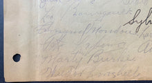 Load image into Gallery viewer, 1933-34 Montreal Canadiens Team Signed Sheet x16 Autographed Howie Morenz JSA
