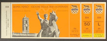 Load image into Gallery viewer, 1960 Vintage Rome Summer Olympics Opening Ceremony Full Ticket

