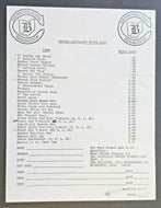 1976 NHL Cleveland Barons Souvenir Price List + Original Envelope Hockey