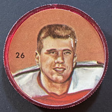 Load image into Gallery viewer, 1963 Nalley&#39;s Potato Chips CFL Football Token Plastic Coin Jim Conroy #26

