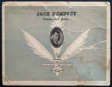 Load image into Gallery viewer, 1930&#39;s Jack Dempsey Vanderbilt Hotel Blank Back Card Miami Beach Vintage Boxing
