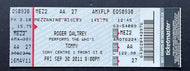 2011 Roger Daltrey Unused Full Concert Ticket Tommy Sony Centre
