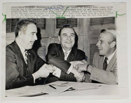 1966 NHL Chicago Blackhawks Rudy Pilous UPI Press Wire Photo Vintage Hockey 7x9