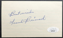 Load image into Gallery viewer, Frank Brimsek Vintage Signed Cut Autographed Chicago Blackhawks NHL Hockey LOA
