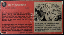 Load image into Gallery viewer, 1964-65 Vintage Boston Bruins Milt Schmidt Topps Tallboy NHL Hockey Card
