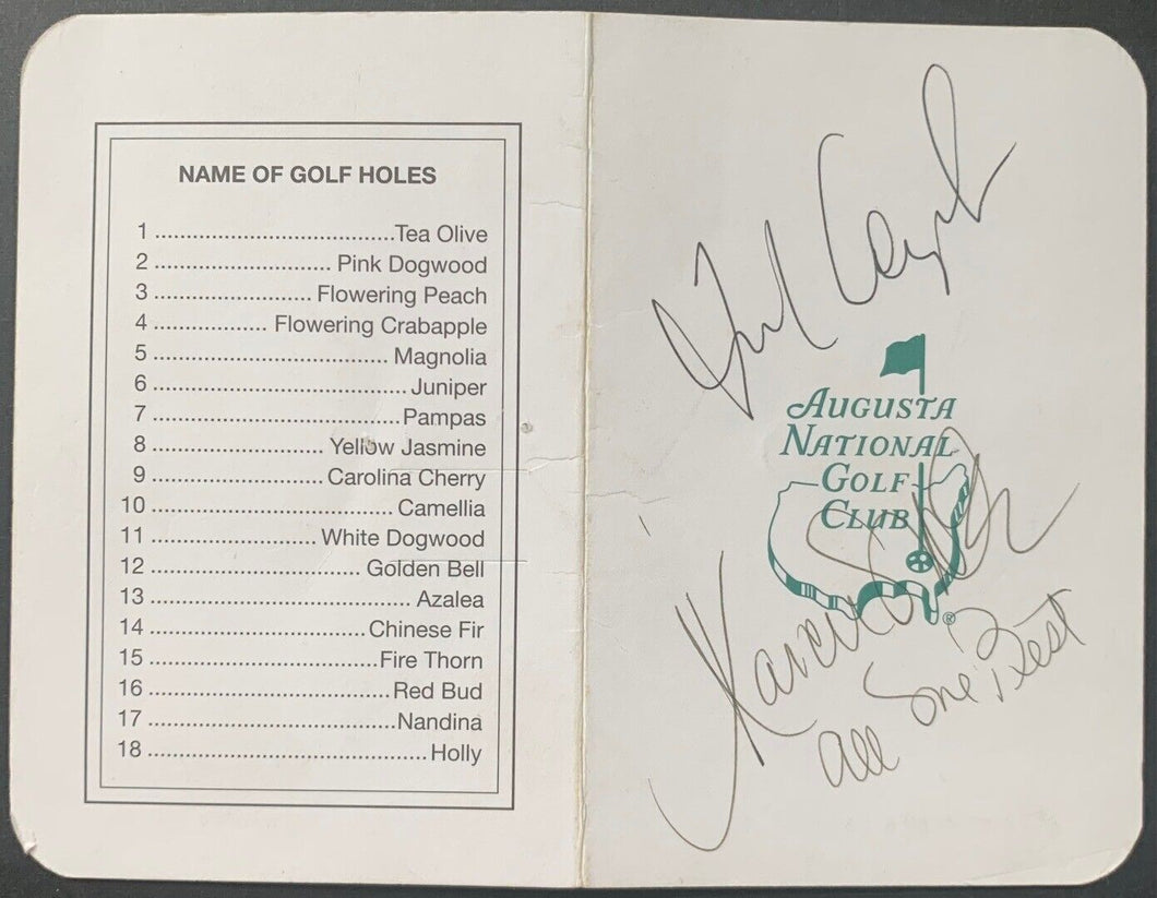 1992 Masters Champion Fred Couples Autographed Augusta National Club Scorecard