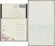 1961 FRANK SELKE Signed Get Well Wishes Montreal Canadiens GM Hockey Auto LOA