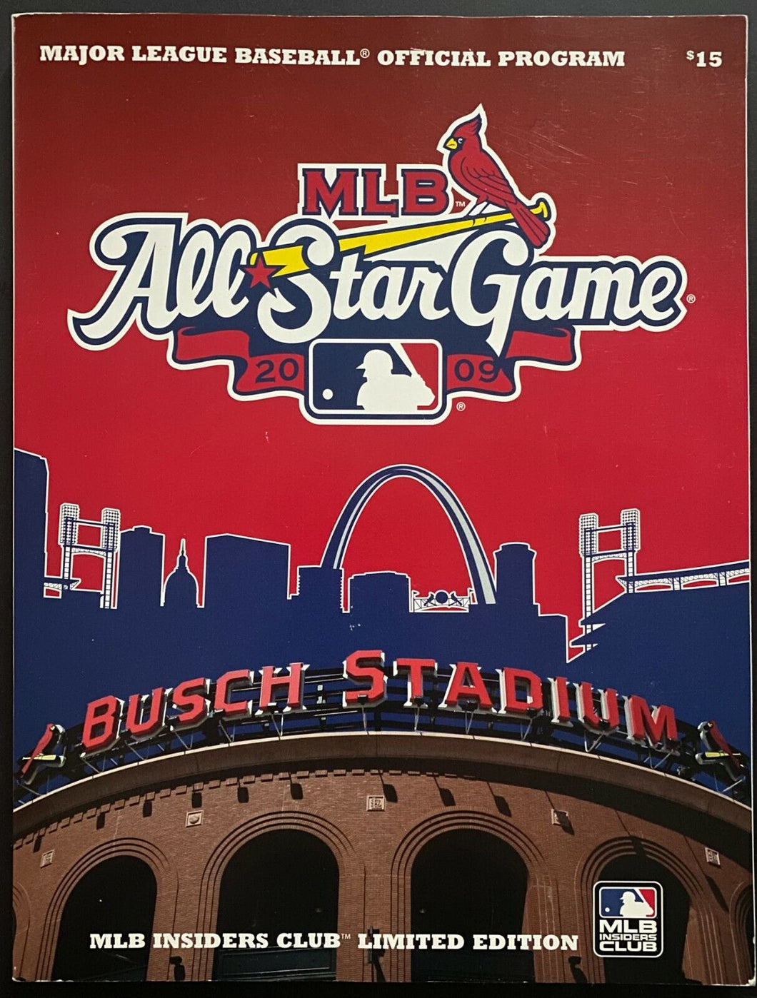 2009 All Star Game Unscored Program St. Louis Busch Stadium MLB Baseball