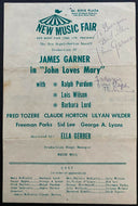1960 Play Handbill New Music Fair Dixie Plaza Mississauga Signed Jame Garner +
