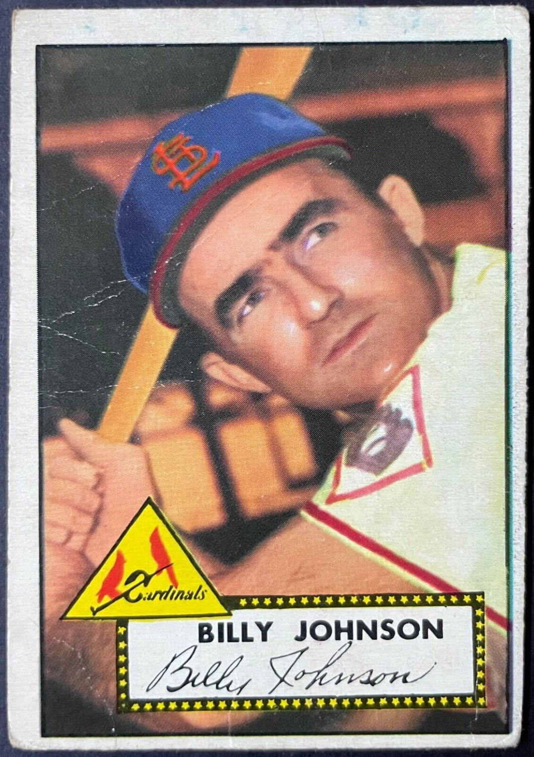 1952 Topps Baseball Billy Johnson #83 St. Louis Cardinals MLB Card Vintage