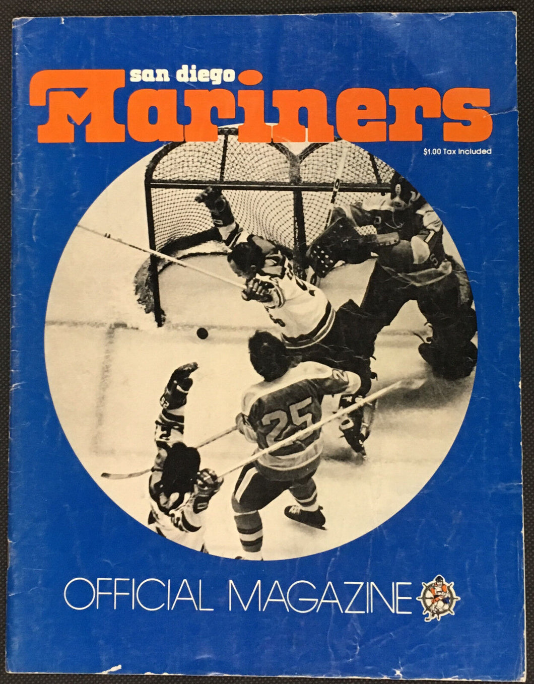 1975-1976 WHA Hockey Program San Diego Mariners vs Phoenix Roadrunners Vintage