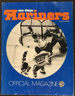 1975-1976 WHA Hockey Program San Diego Mariners vs Phoenix Roadrunners Vintage