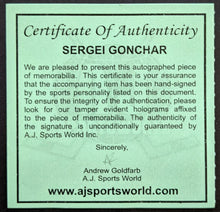 Load image into Gallery viewer, Sergei Gonchar Signed Pittsburgh Penguins NHL Hockey Puck Autographed COA
