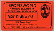 Load image into Gallery viewer, Igor Korolev Autographed Signed Phoenix Coyotes NHL Hockey Photo SportsWorld COA
