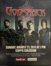 Load image into Gallery viewer, Godsmack 2011 Copps Coliseum Concert Promo Band Signed Poster Autographed JSA

