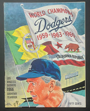 Load image into Gallery viewer, 1966 MLB Baseball Los Angeles LA Dodgers Official Season Yearbook NL Champions
