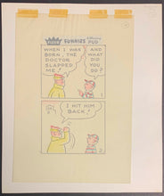 Load image into Gallery viewer, 1976 Rare Original Comic Art Of A Fleer Riddles Starring Pud - Dubble Bubble Gum
