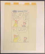 1976 Rare Original Comic Art Of A Fleer Riddles Starring Pud - Dubble Bubble Gum