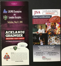 Load image into Gallery viewer, Scotty Bowman Autographed 2005 Memorial Cup Hockey Game Ticket JSA
