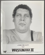 Load image into Gallery viewer, 1987 Andre the Giant WWF Wrestlemania III Original Publicity Photo Jean Ferre
