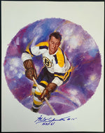 2004 Canada Post NHL All Stars Lithograph & Stamp Set Signed By Milt Schmidt