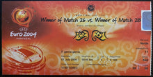 Load image into Gallery viewer, UEFA Euro 2004 Soccer Ticket Stub Semi-Final Greece Czech Republic
