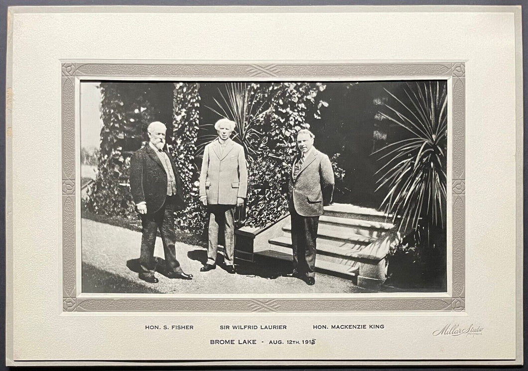 1912 Type 1 Cabinet Photo Brome Lake Quebec Prime Minister Wilfrid Laurier
