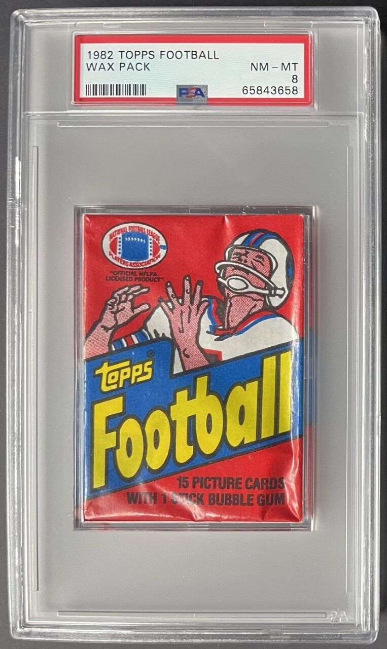 1982 Topps Football Unopened Factory Sealed Wax Pack NFL Cards PSA NM-MT 8