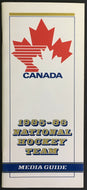 1985-1986 Canada National Hockey Team Media Guide Labatt Esso Advertising