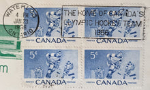 Load image into Gallery viewer, 1956 Canada&#39;s First Hockey Stamp Kitchener-Waterloo Dutchmen First Day Cover
