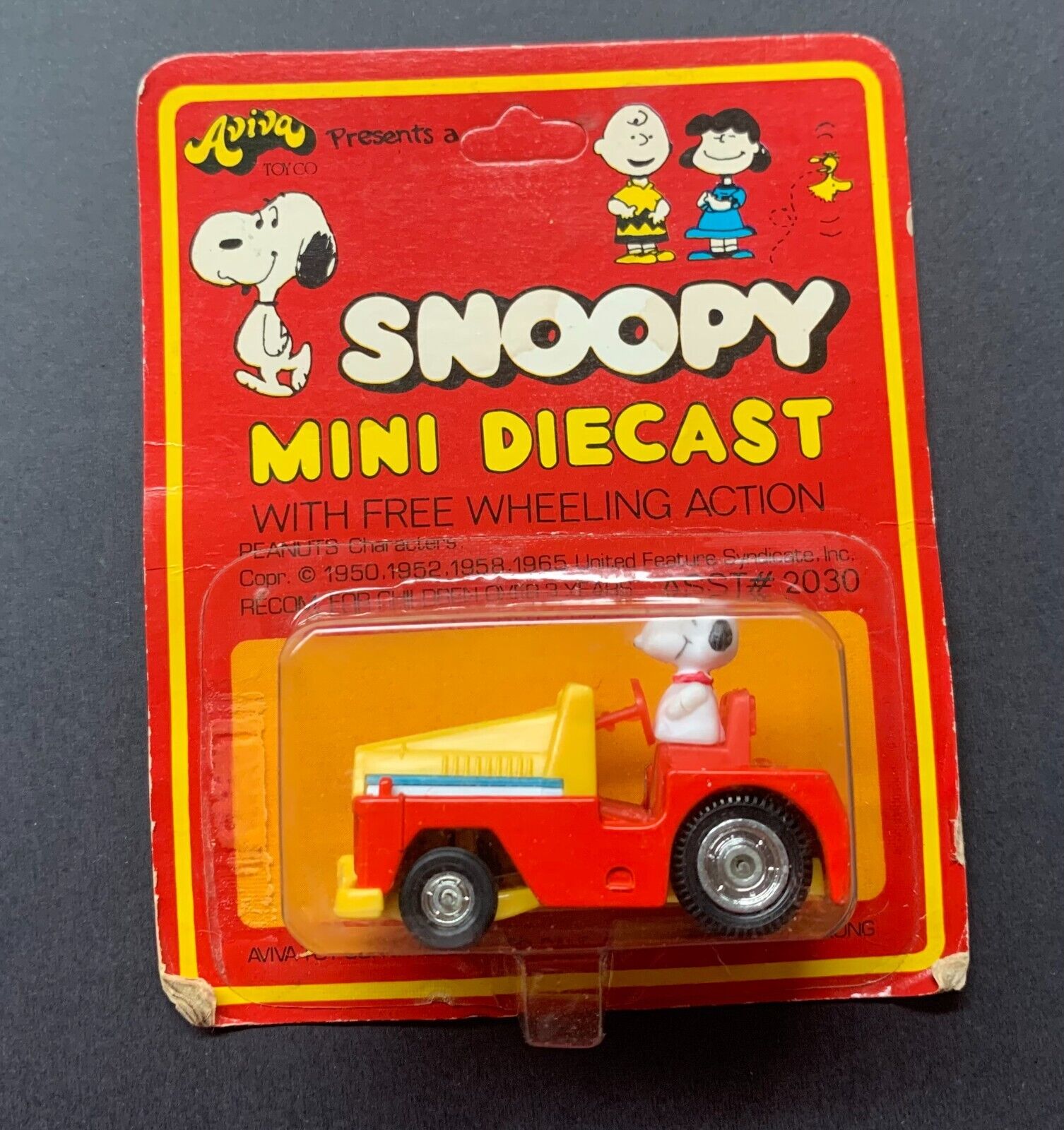 Hasbro Aviva Toys Snoopy Mini Diecast in Original Sealed Packaging