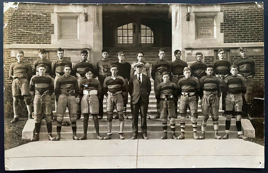 1926 Original Vintage Type 1 Photo Football Rugby Team Ontario School Plaque
