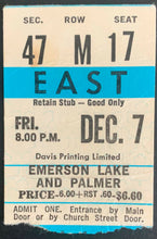 Load image into Gallery viewer, 1973 Emerson Lake &amp; Palmer Maple Leaf Gardens VTG Concert Ticket Toronto
