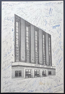 Maple Leaf Gardens Print Autographed Signed by 25+ Hockey HOFers Toronto NHL VTG