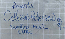 Load image into Gallery viewer, Colleen Peterson Signed Handwriten Letter Canadian Country Folk Singer Quartette
