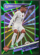 2021/2022 Kylian Mbappe Donruss Panini World Cup Soccer Card Green Laser Insert