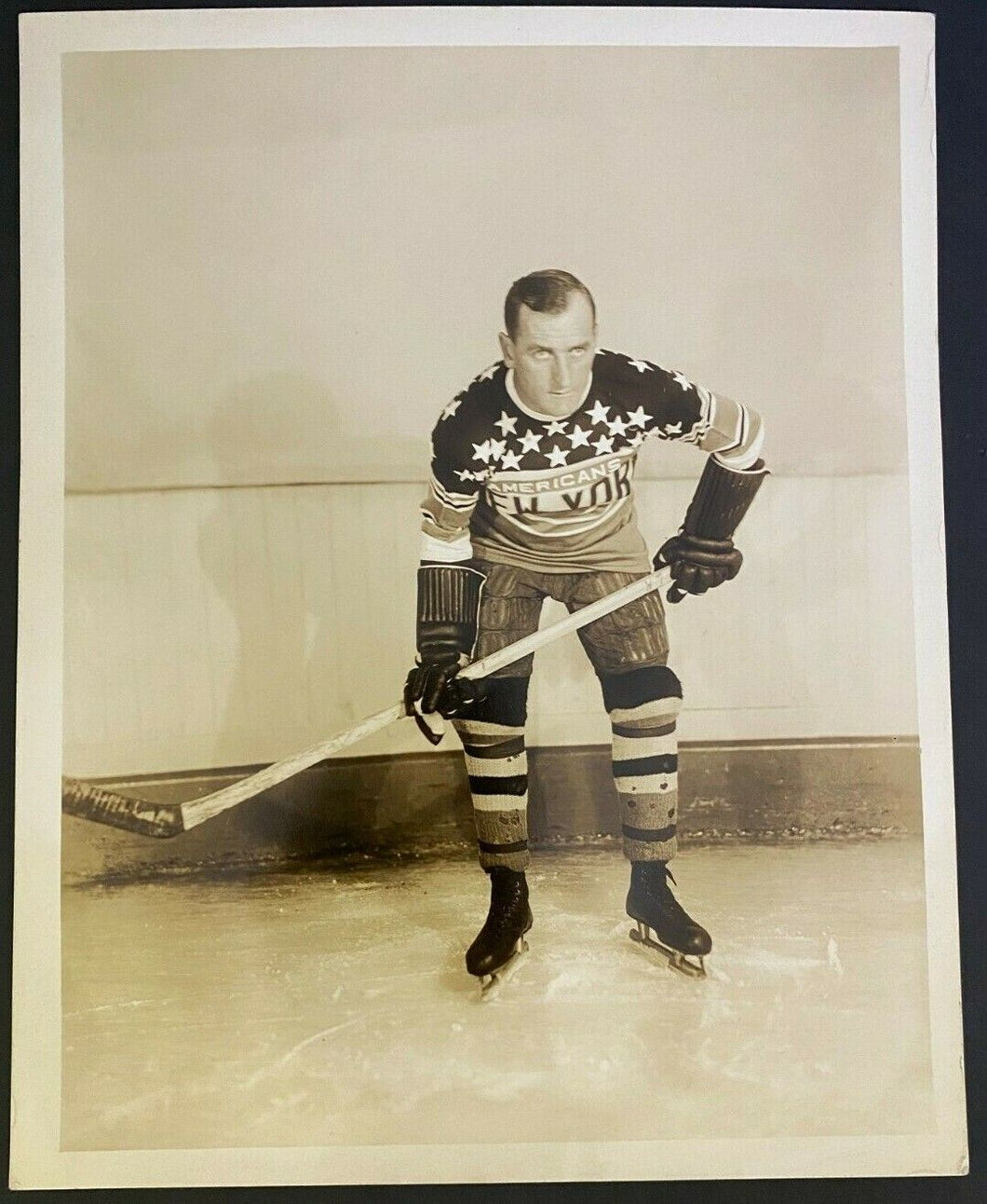 1927 NHL Hockey Vintage Photo Leo Reise New York Americans