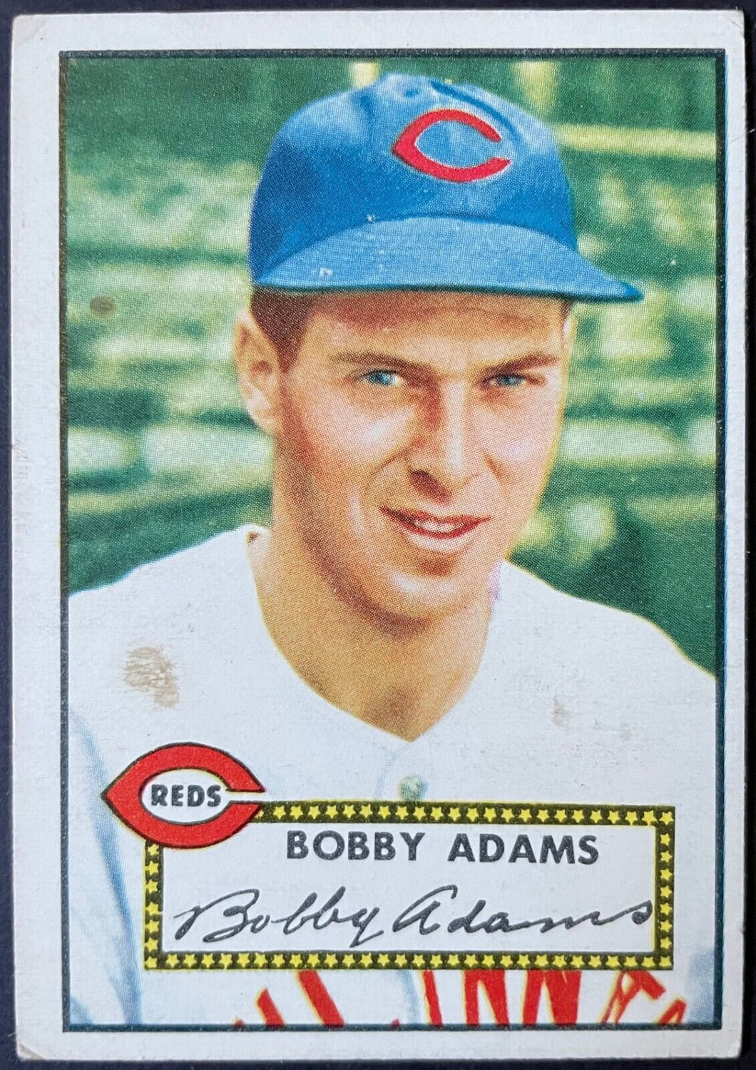 1952 Topps Baseball JBobby Adams #249 Cincinnati Reds MLB Card Vintage