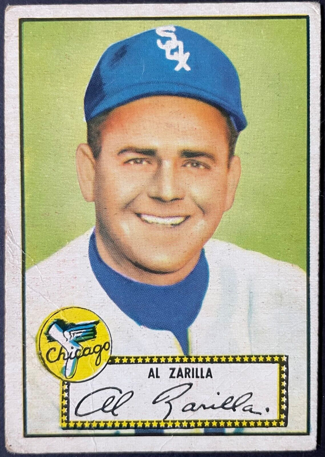 1952 Topps Baseball Al Zarilla #70 Chicago White Sox MLB Card Vintage