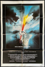 Load image into Gallery viewer, 1978 Vintage Superman Movie Poster Christopher Reeve Gene Hackman Marlon Brando
