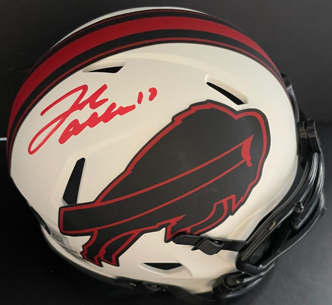 Josh Allen Signed Buffalo Bills NFL Mini Helmet Lunar Eclipse Alt BAS Autograph